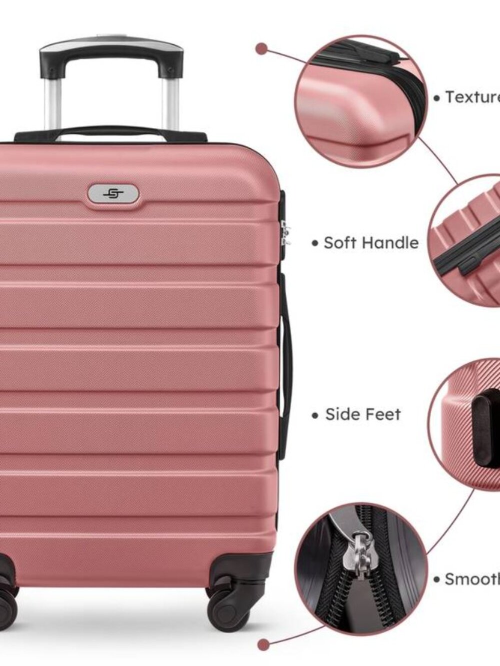 Multi-Piece Luggage Set with ABS Material and TSA Lock - Picture 7 of 9